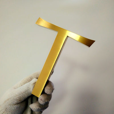 ป้ายอักษรโลหะประตูภายในสำนักงานขัดเงา SS304 Electro Plating