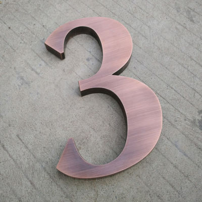 ป้ายตัวอักษร 3D สแตนเลสสีทองพร้อมตัวอักษรโลหะเสร็จสิ้นดีเยี่ยม