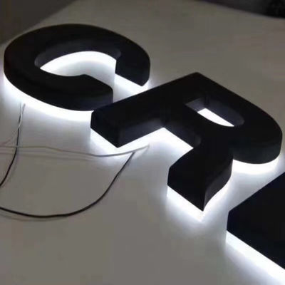 แสงสีขาวป้ายหน้าร้านโลหะป้ายช่องสัญญาณ Backlit CE ROHS
