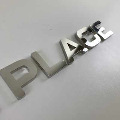 Customzied Storefront กระจกเงิน 3D Letter Sign Backlit FrontLit