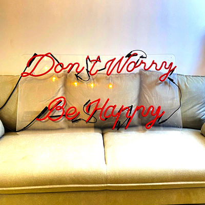 Outdoor Custom Neon Sign ตัวอักษรตัวอักษร 12VDC Red Lighting