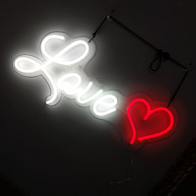 ป้ายงานแต่งงานนีออนที่กำหนดเอง UL Love Neon Channel Letters For Wall
